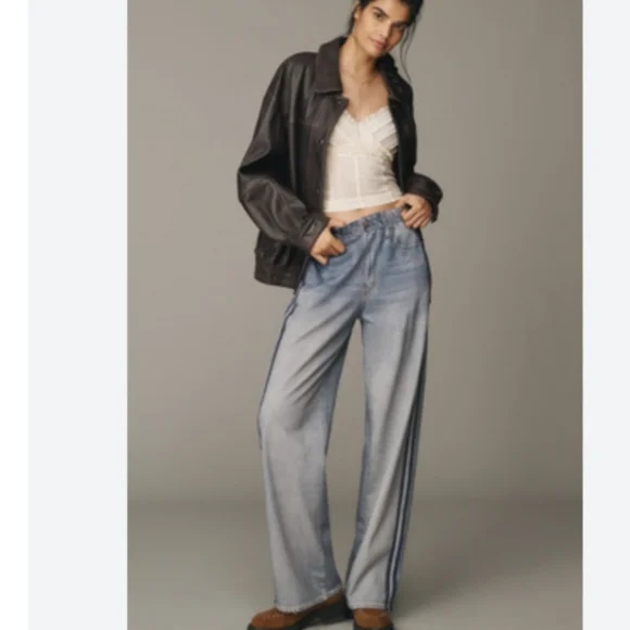 Rag & Bone Miramar Wide Leg Track Jean In Coney S NWT - Picture 10 of 16